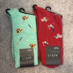 J. Crew Men's Playful Red and Green Socks